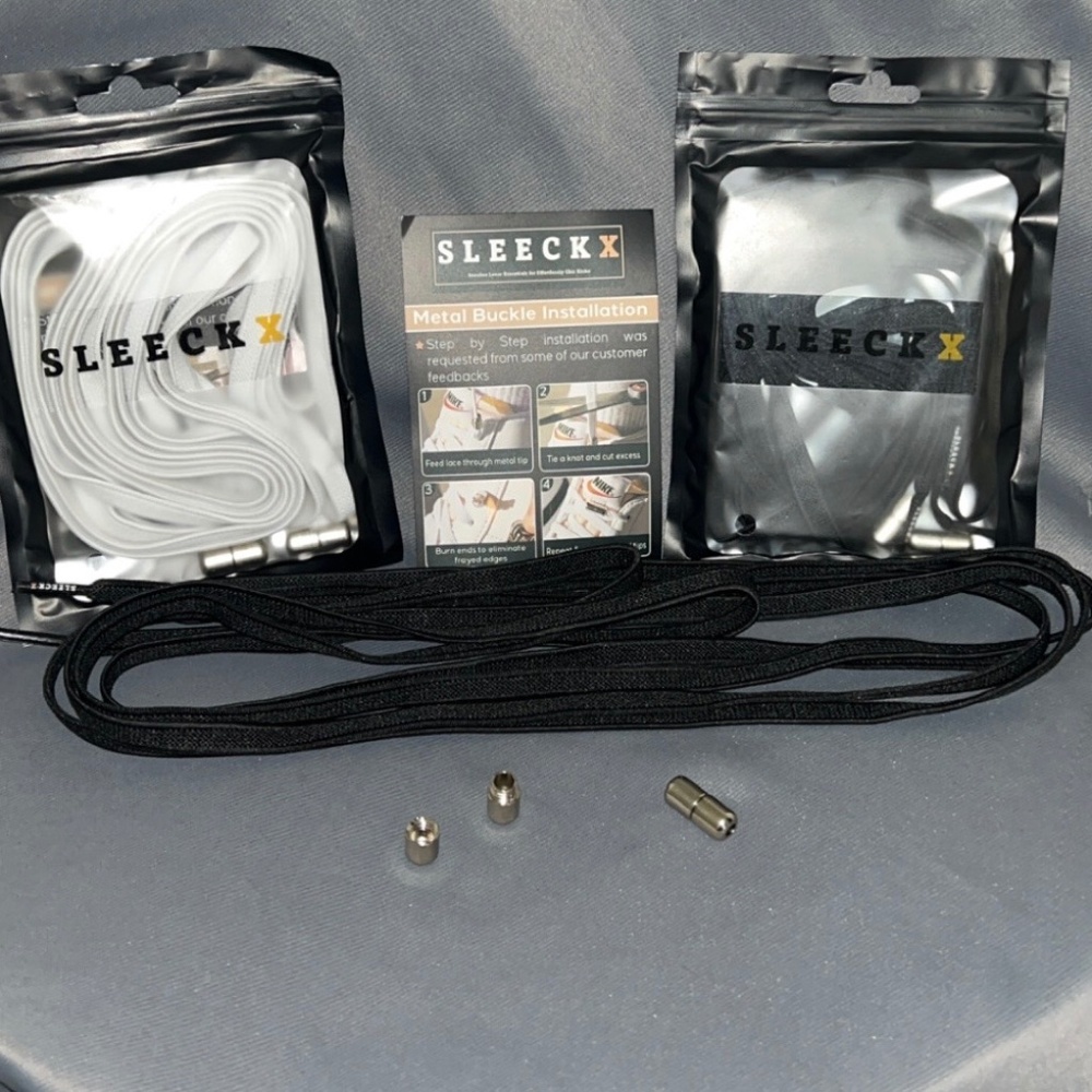 NoTie Shoe Laces with Metal Twist Screw Buckles